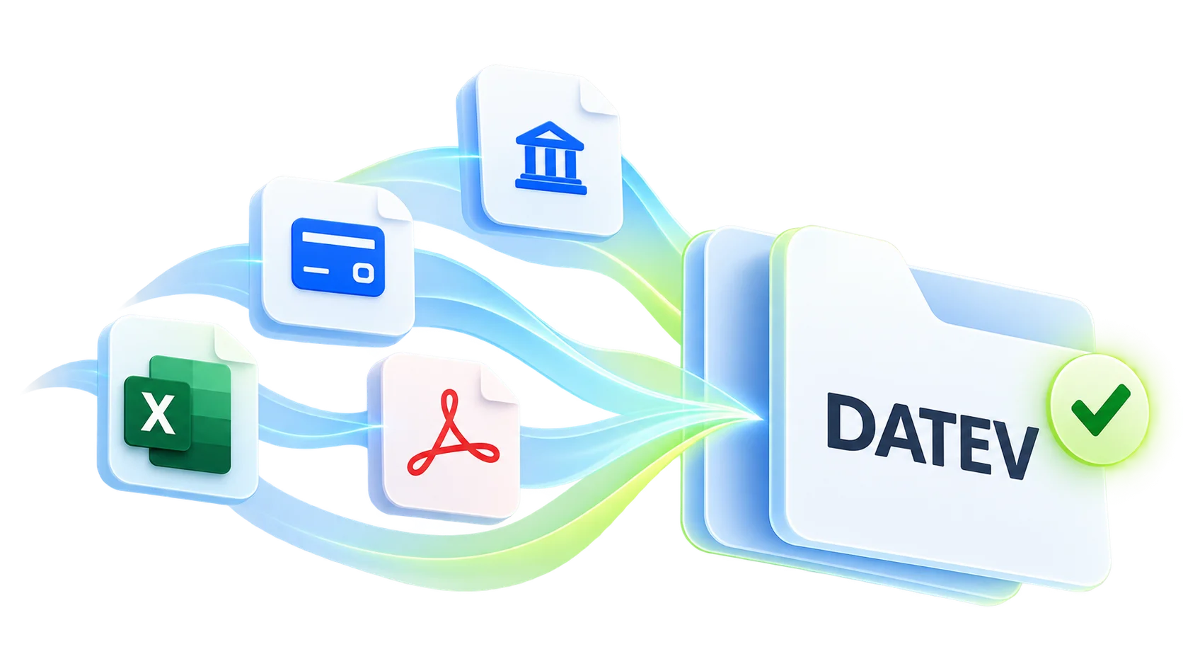 Exporte aus Excel, PDF, Kreditkarte und Bank werden zur DATEV-Datei
